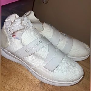 Mens white Danskin slip on shoes